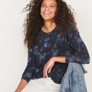 Old Navy Dark Blue Tie-Dye Long Sleeve Tee